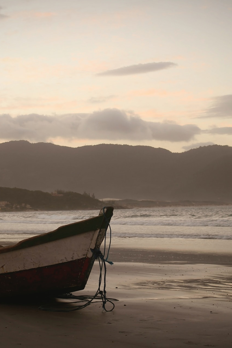 Boat on a calm beach